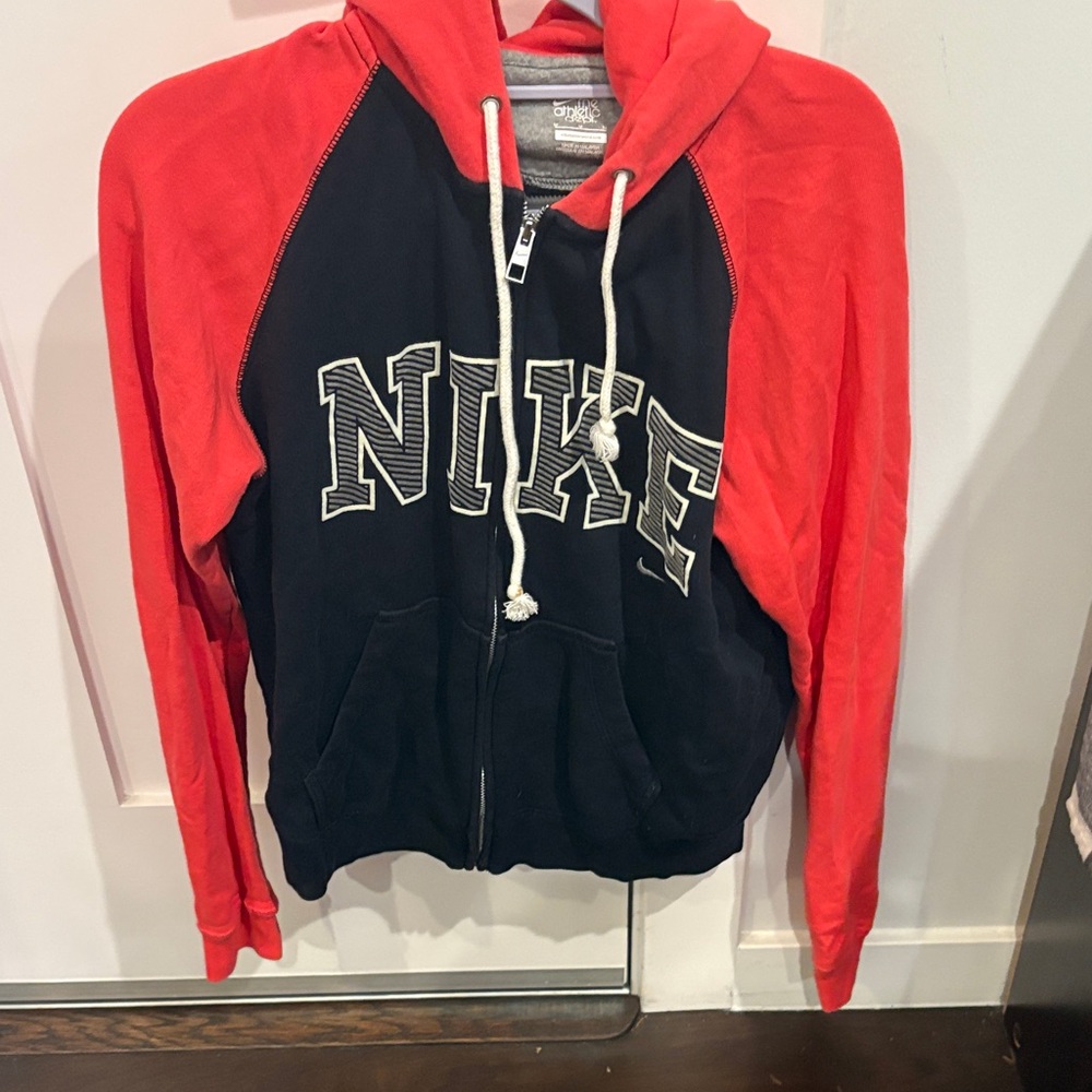 Nike Red (almost salmon ) and Gray Athletic Hoodie